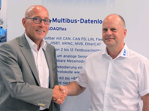 Kai Gilbert (Vertriebsleiter  imc Meßsysteme GmbH), Martin Kraus (Geschäftsführer KMT Kraus Messtechnik GmbH)